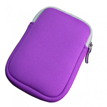 Hard Drive Case (HDD case) with Dual zippers - Neoprene Hard Drive Case with Dual zippers